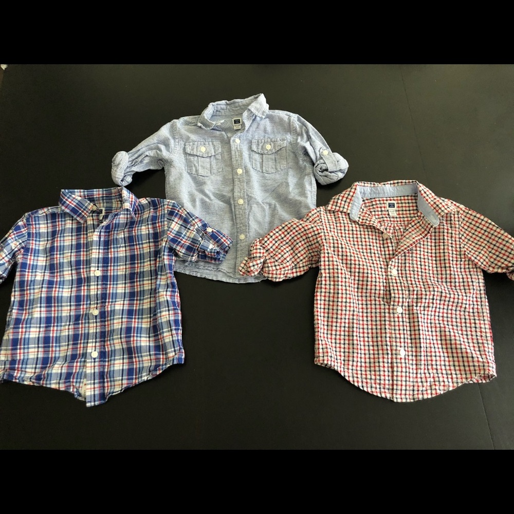 Set of 3 Janie & Jack casual button up shirts